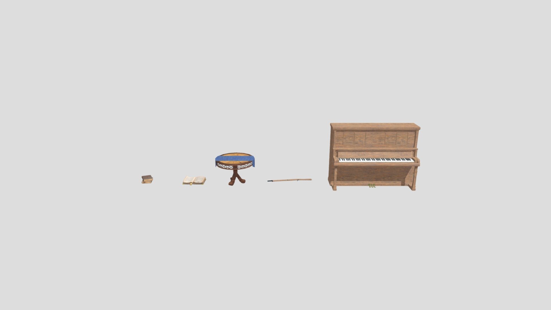 5 textured models