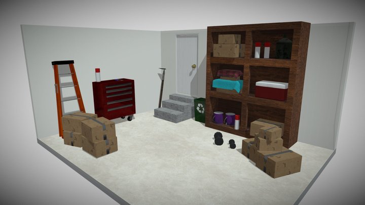 House Storage Diorama 3D Model