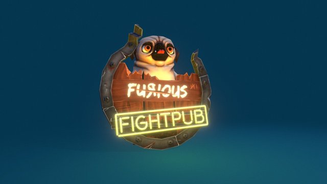 Furious Fightpub - Logo 3D Model