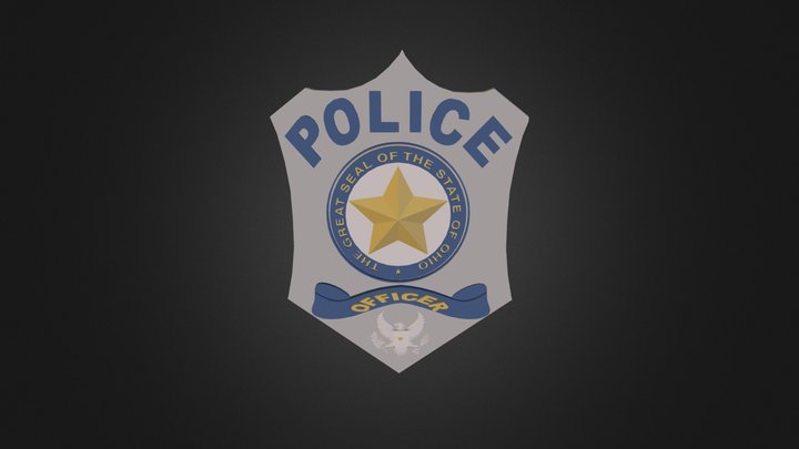 Police Badge 1 3D Model