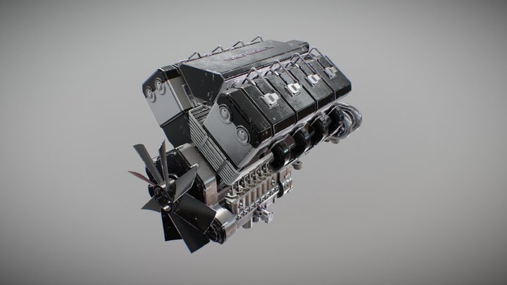 v8 Engine Proxy 2 3D Model