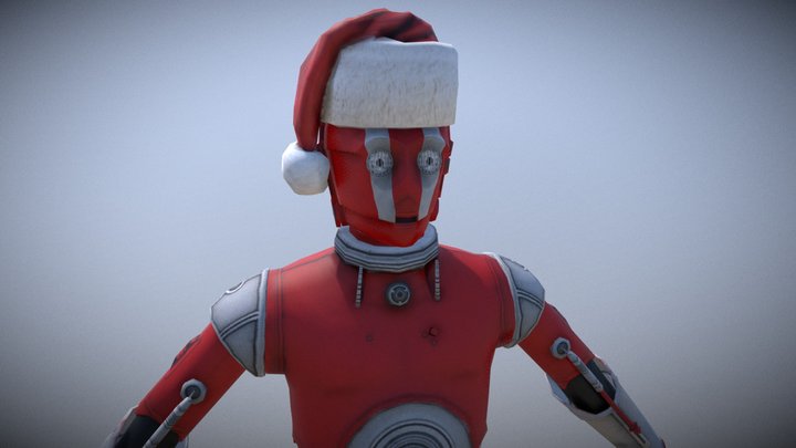 C3PO Сhristmas 3D Model