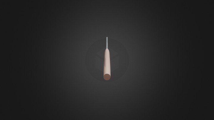 Stylized Butchers Knife 3D Model