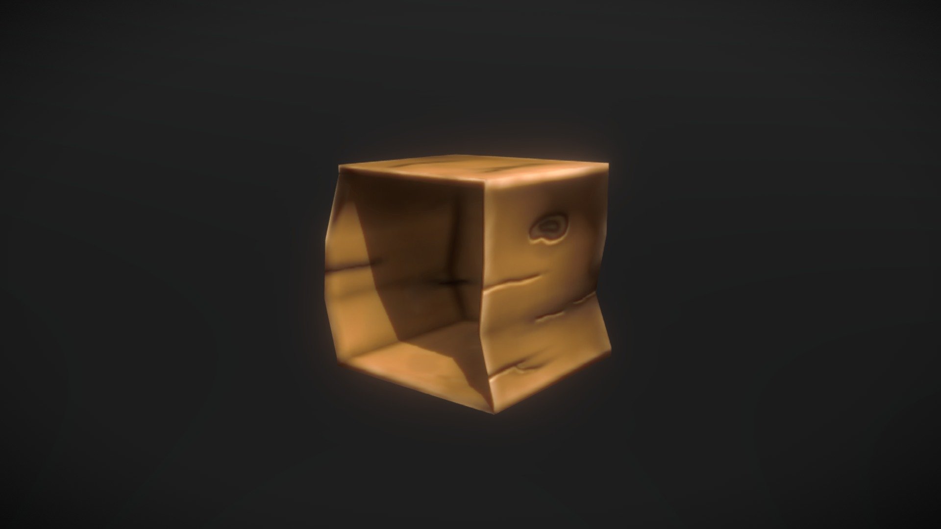 Wooden-box Lowpoly Handpainted