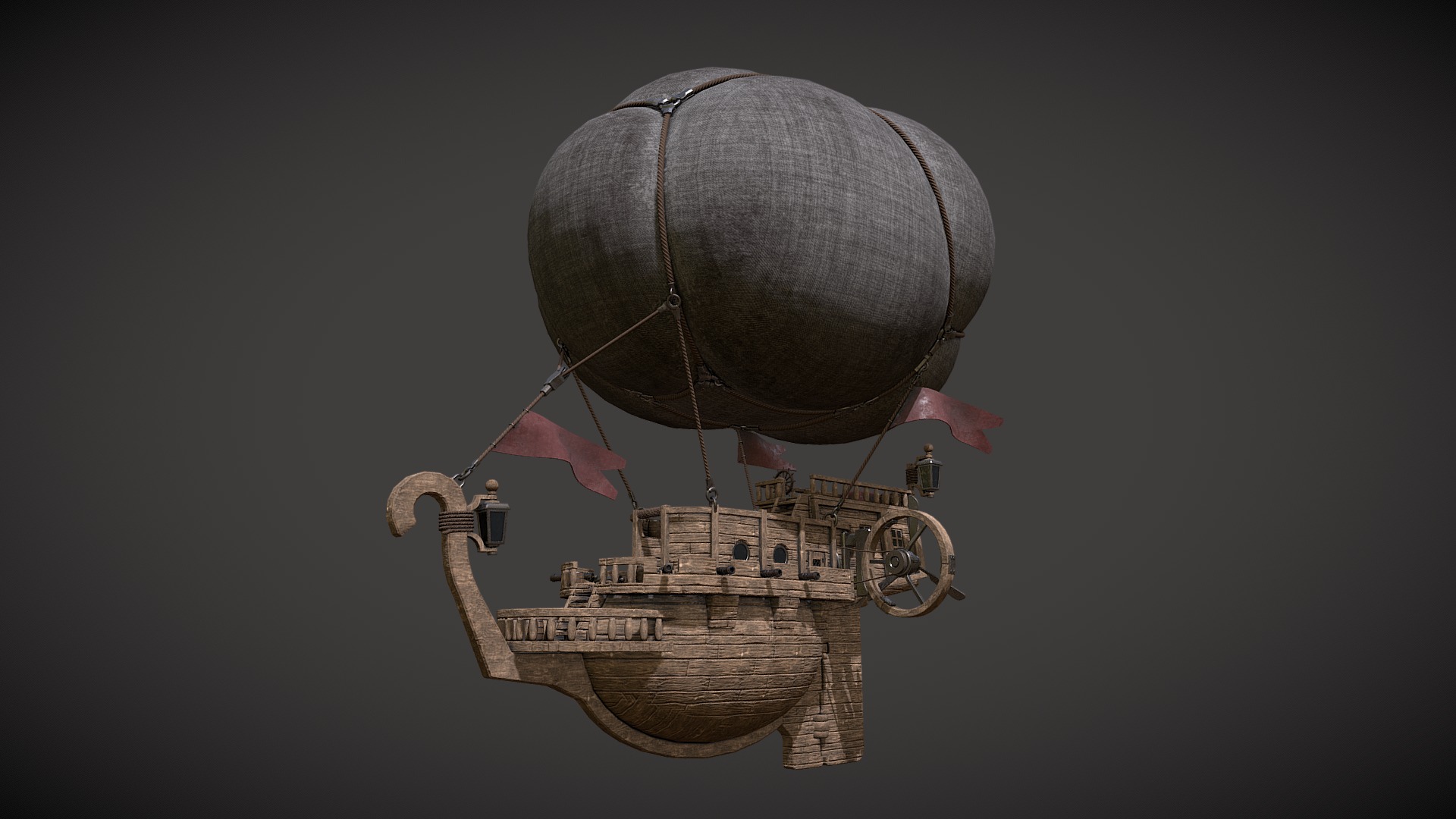 3D model AirShip 2 - This is a 3D model of the AirShip 2. The 3D model is about map.