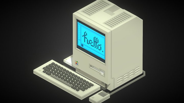 1984 Apple Macintosh 128k (Complete) 3D Model