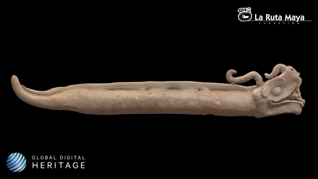 Zoomorphic flute with the shape of a serpent