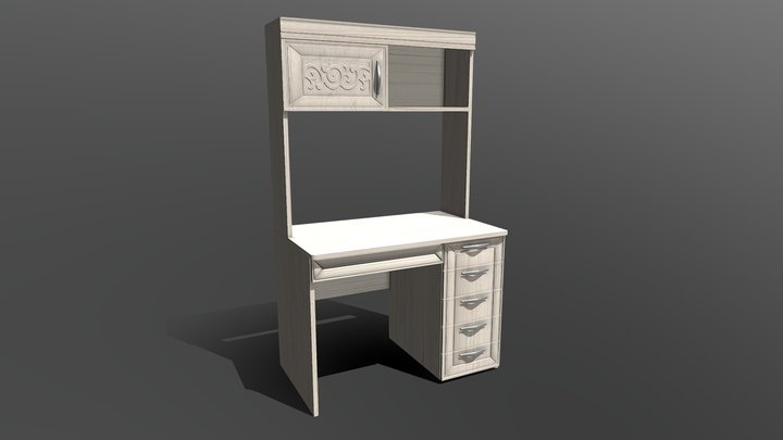 Shelf 3D Model - Wall Cornice Shelf, BlackBee3D