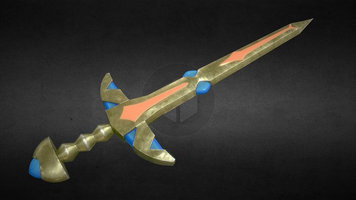 Zacian's Sword - Fanart 3D Model