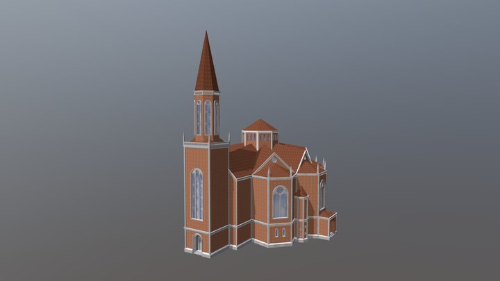 Protestant Salvator church - Concept 3 3D Model
