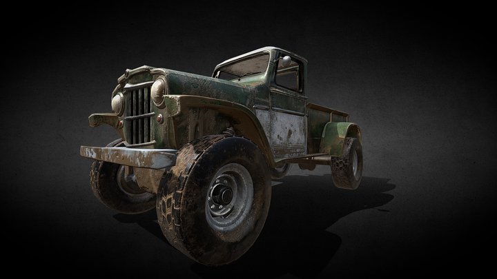 1962 Willys Jeep Pick-Up 3D Model