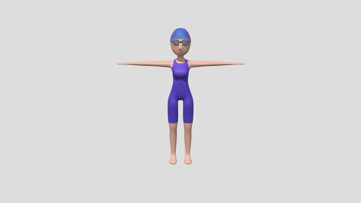 Swimmer 3D Model