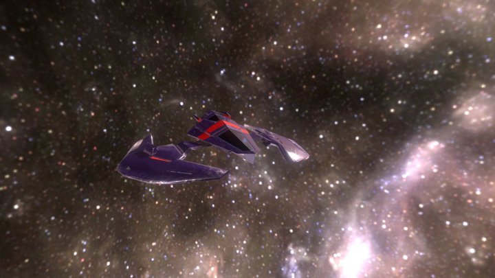 Starship Pirate Batraider 3D Model