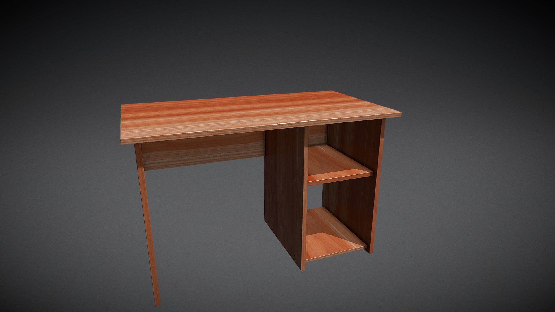 3D model Table_3 - This is a 3D model of the Table_3. The 3D model is about a wooden table with a chair.
