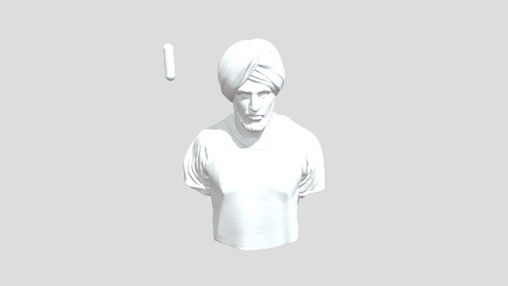 Turbaned Bust Statue 3D Model