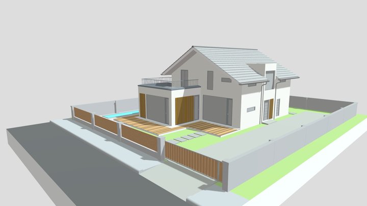House without Furniture Minimalist Europe Modern 3D Model