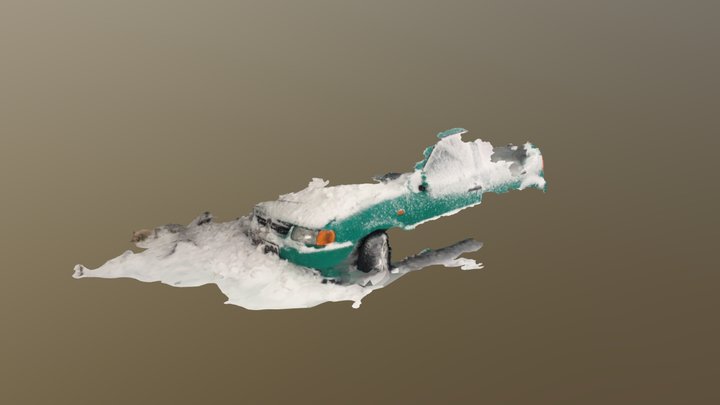 Ditched car MeshRoom remake 3D Model