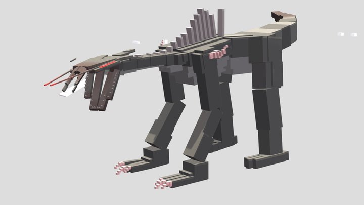 Roblox Dinosaur Arcade Creepypasta Character. 3D Model