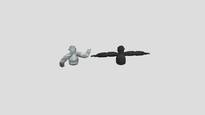 Gorilla tag - Gorilla: textured, rigged, colour 3D Model