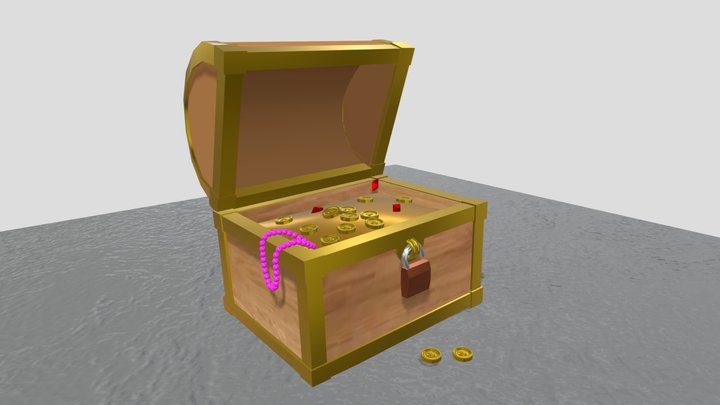 Treasure Chest 3D Model