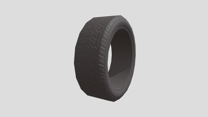 Tire Low Poly 3D Model