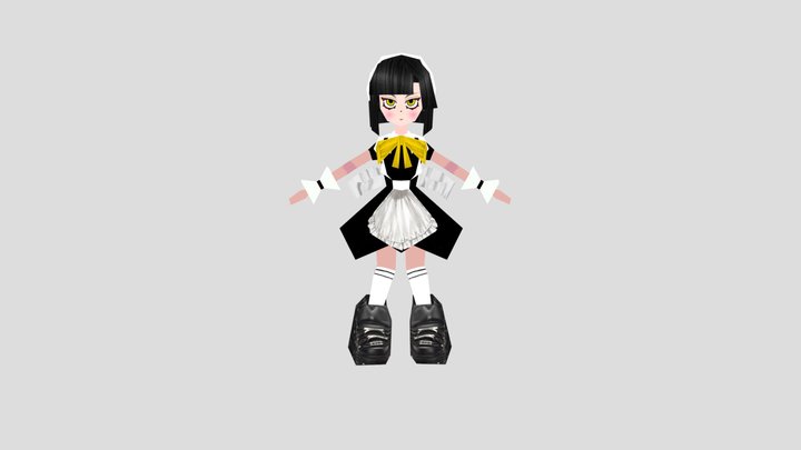 Lowpoly maid 3D Model