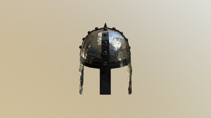 5824-Embossed Viking Helmet 3D Model
