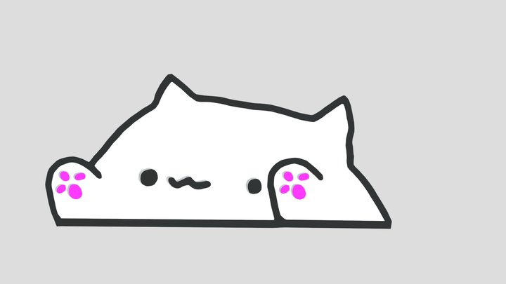 Bongo Cat 3D Model