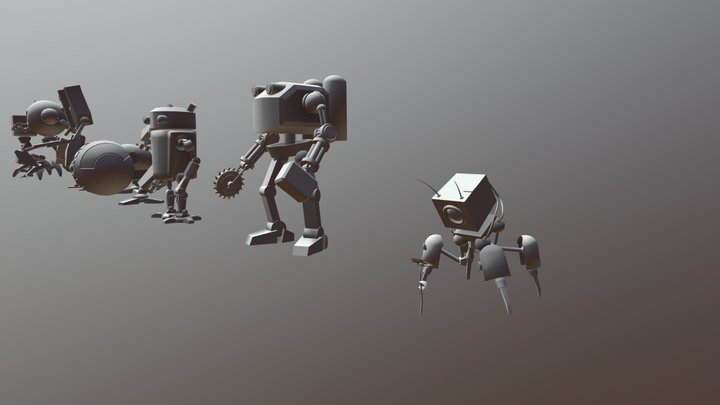 40_min_drafts_Robots 3D Model