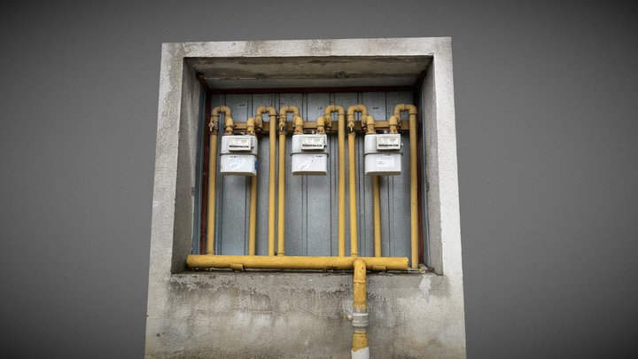 Gas Pipes (Raw Model) 3D Model