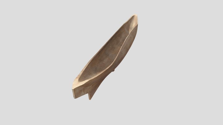 18 foot Haida Canoe -- Unsteamed 3D Model
