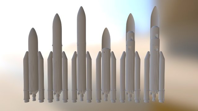 WIP - Ariane 5 - Untextured 3D Model
