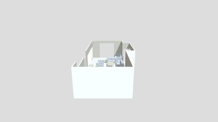 Living Room KD 3D Model