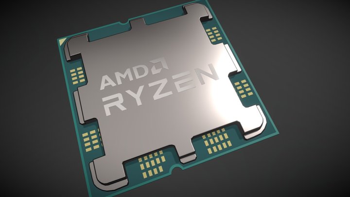 AMD Ryzen 7600X (AM5 Socket) 3D Model