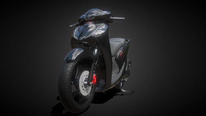 Honda Sh2017 (Black Edition) 3D Model