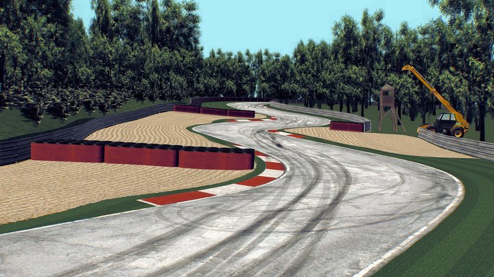 Realistic Race Track Rowan Park 3D Model
