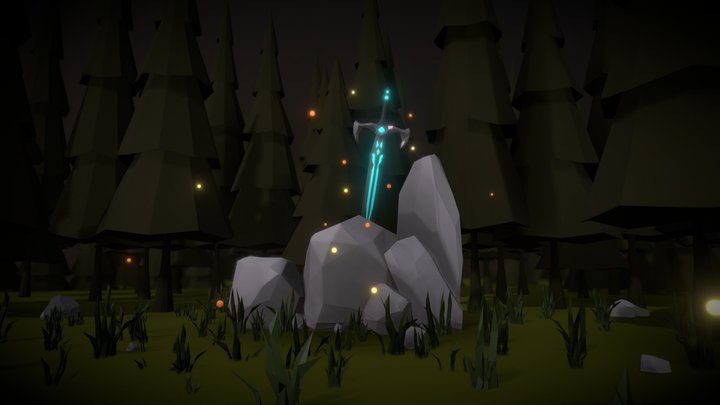 The Sword in The Stone 3D Model