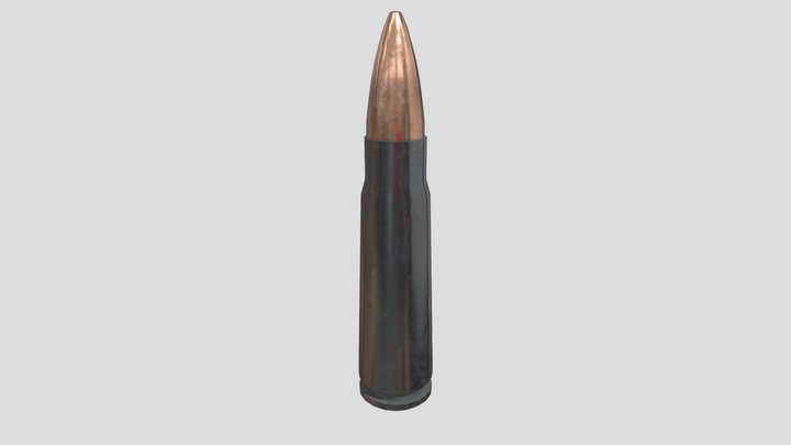 7.62 x 39mm round 3D Model