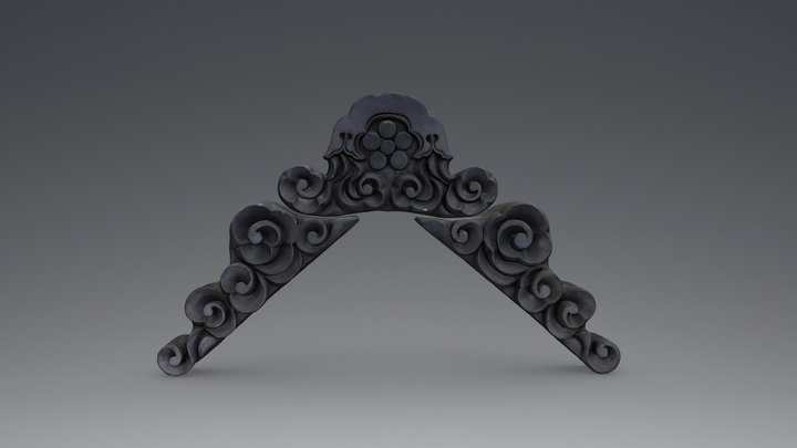 鬼瓦（荒見神社 薬医門） 3D Model