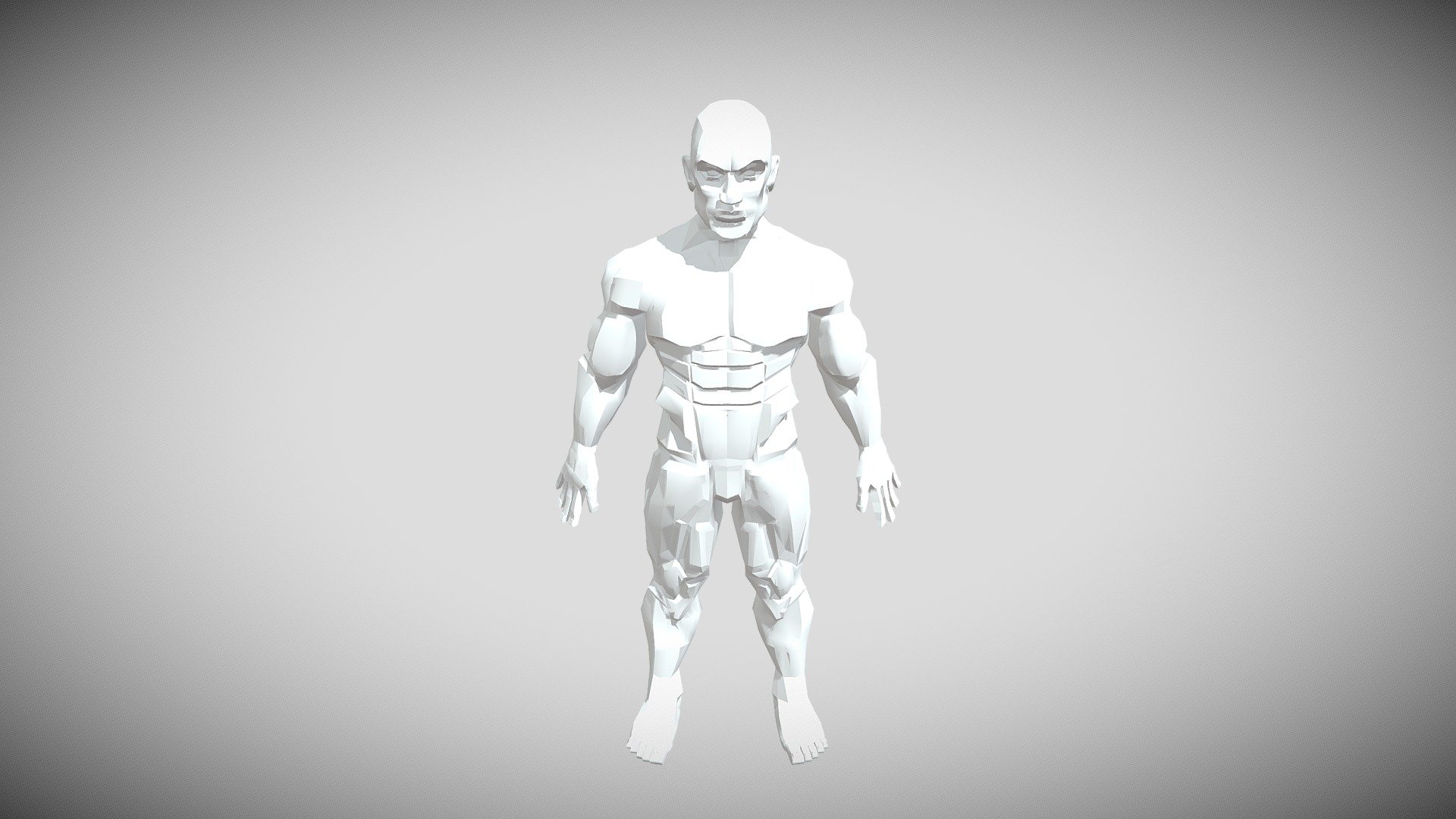 Mascular Man low poly
