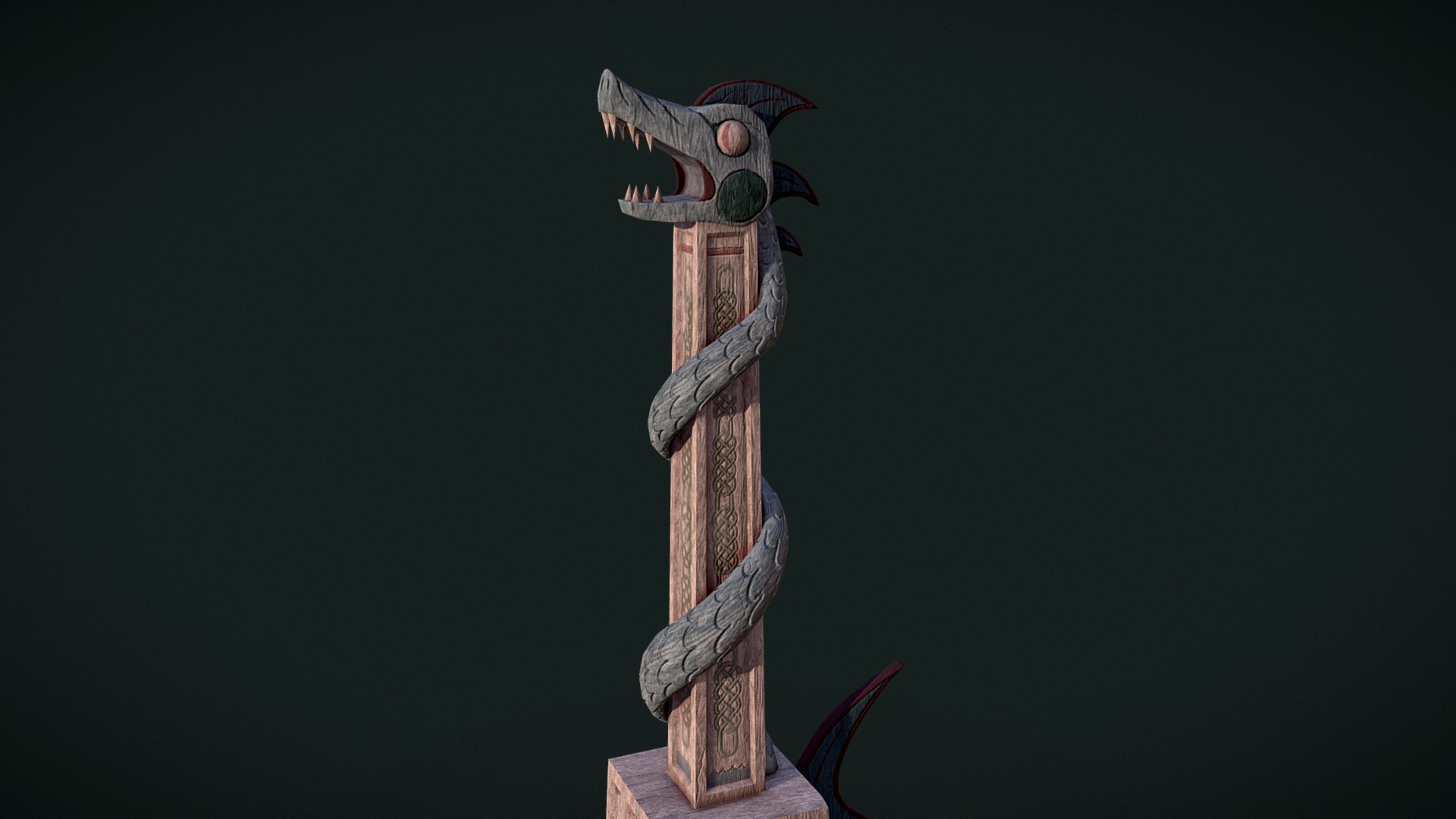 Serpent Totem Pillar - 3D model by Gerard Mirabelli (@GMAnubis ...