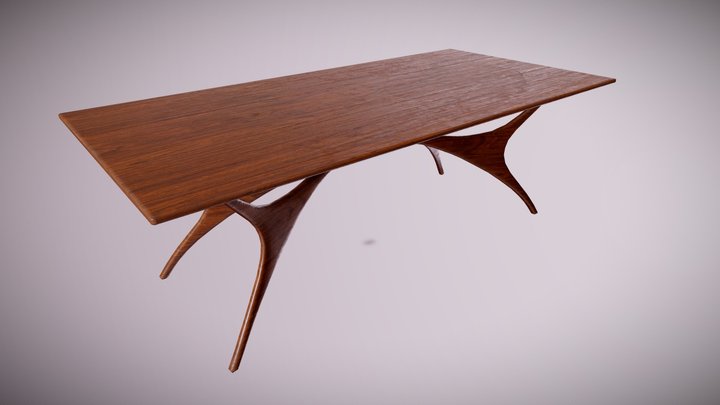 MCN - Midcentury Table 08 - PBR Game Ready 3D Model