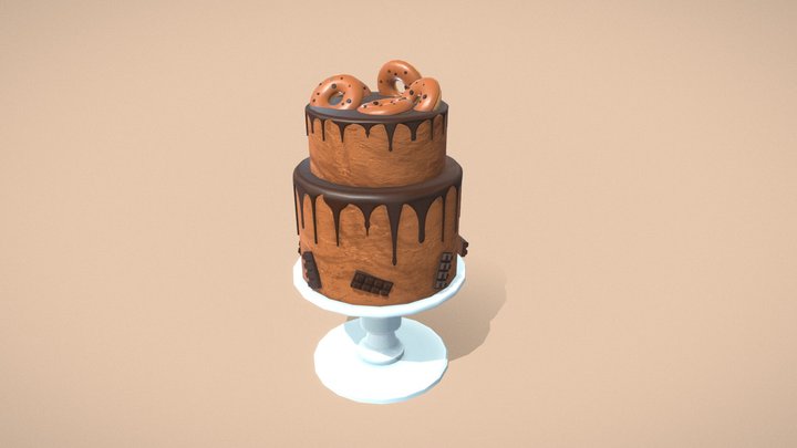 3december Choco Cake 3D Model