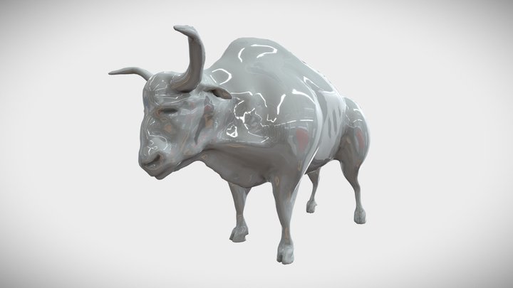 Porcelain Bison 3D Model