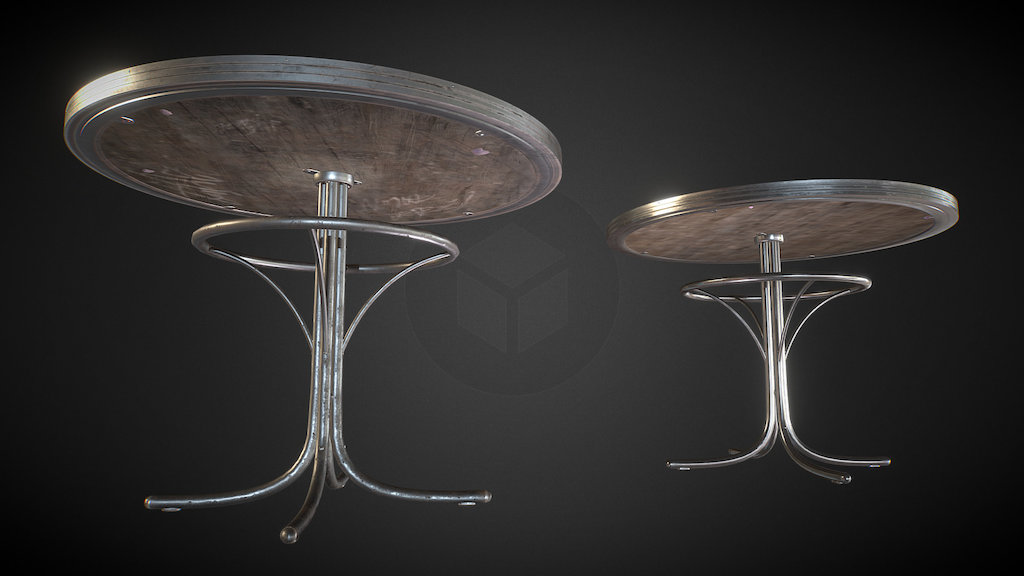 Retro Table - Old&Clean — Sketchfab embed 3D viewer