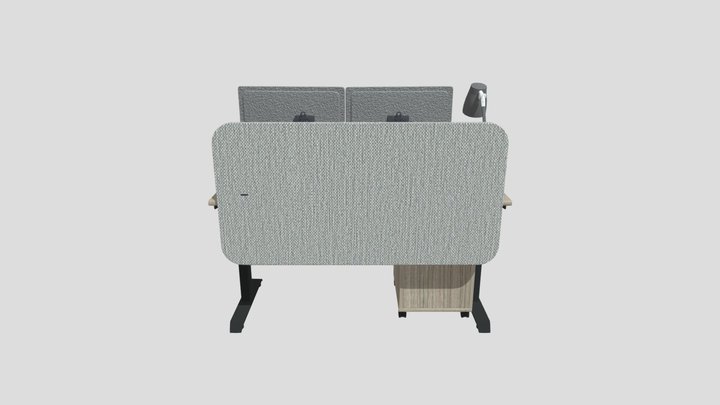 Titans Admin Desk Typical 3D Model