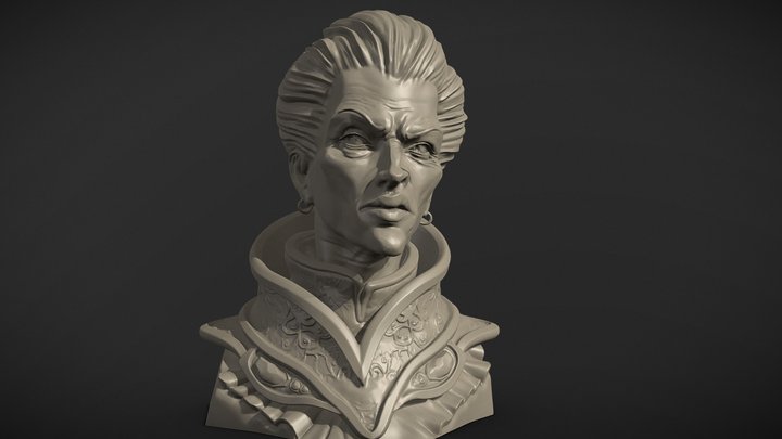 Old Lady bust - 3D printing miniature 3D Model