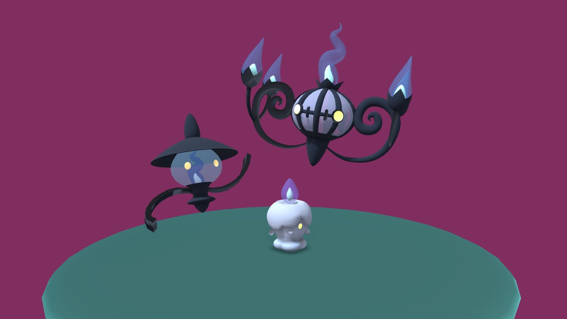 CHANDELURE FAMILY 3D model by Ulrik_Selvik (Nemi66) [4355f50