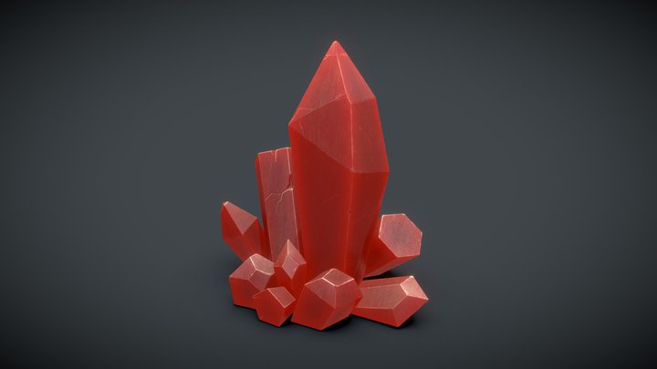Stylized Crystals 3D Model