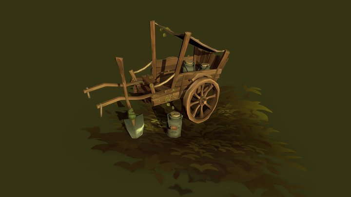 [Student Work] Wooden Cart 3D Model